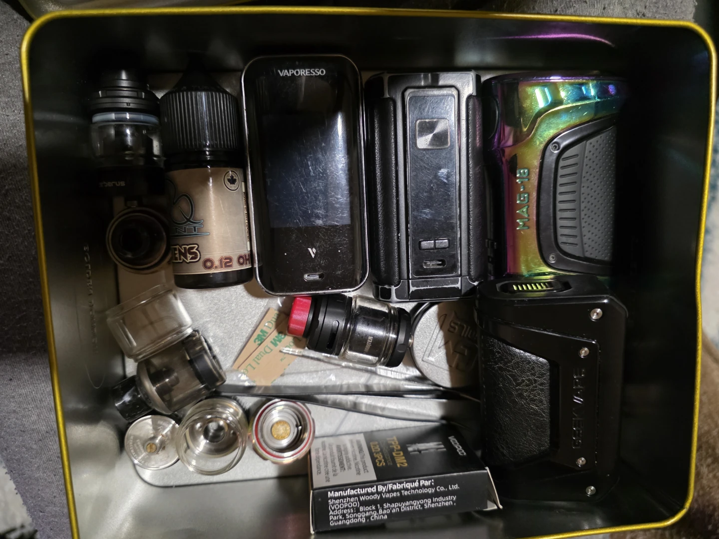 Vaporesso and Geekvape Vaping Devices with E-Liquid