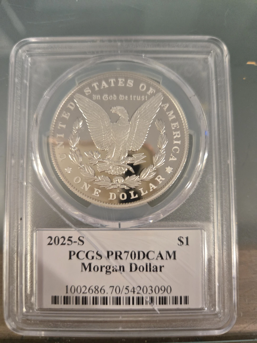 2025-S PCGS PR70DCAM Morgan Dollar Silver Coin population 89 - photo 2