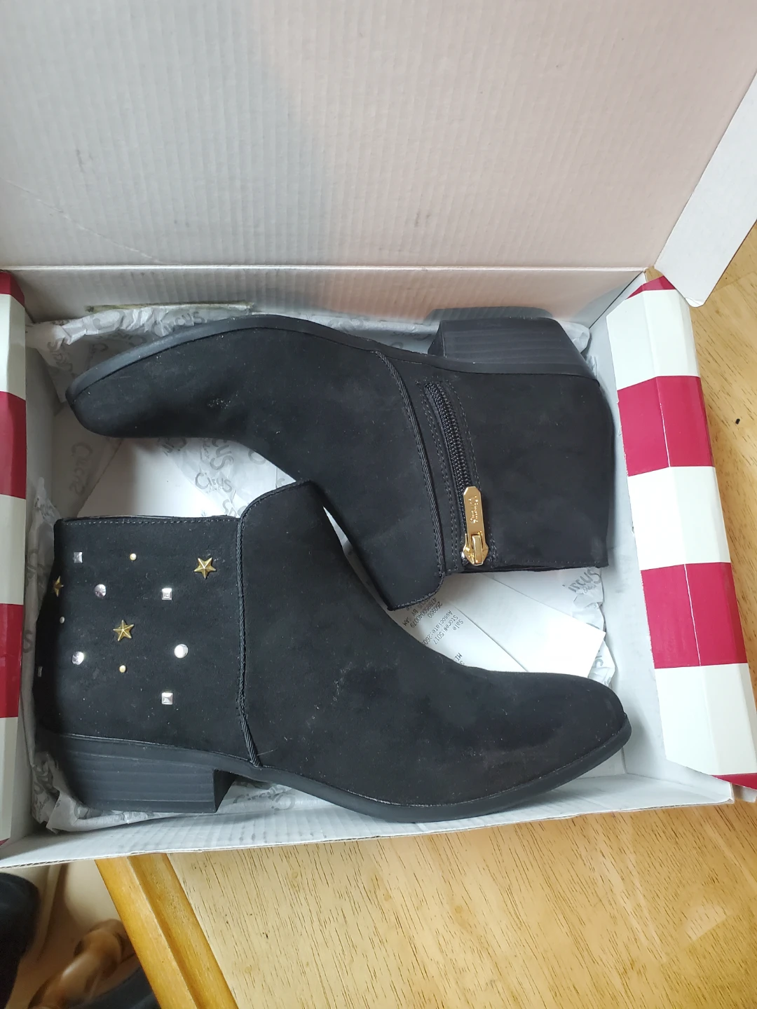 Circus by Sam Edelman Paula Stud Ankle Boots Black Size 4