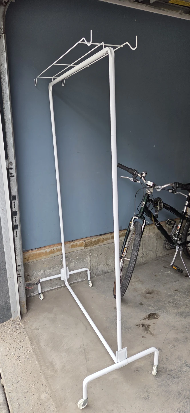 White Rolling Garment Rack - photo 2