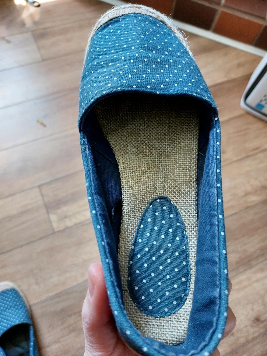 Cute blue polkadot shoes - Size 6 - photo 2