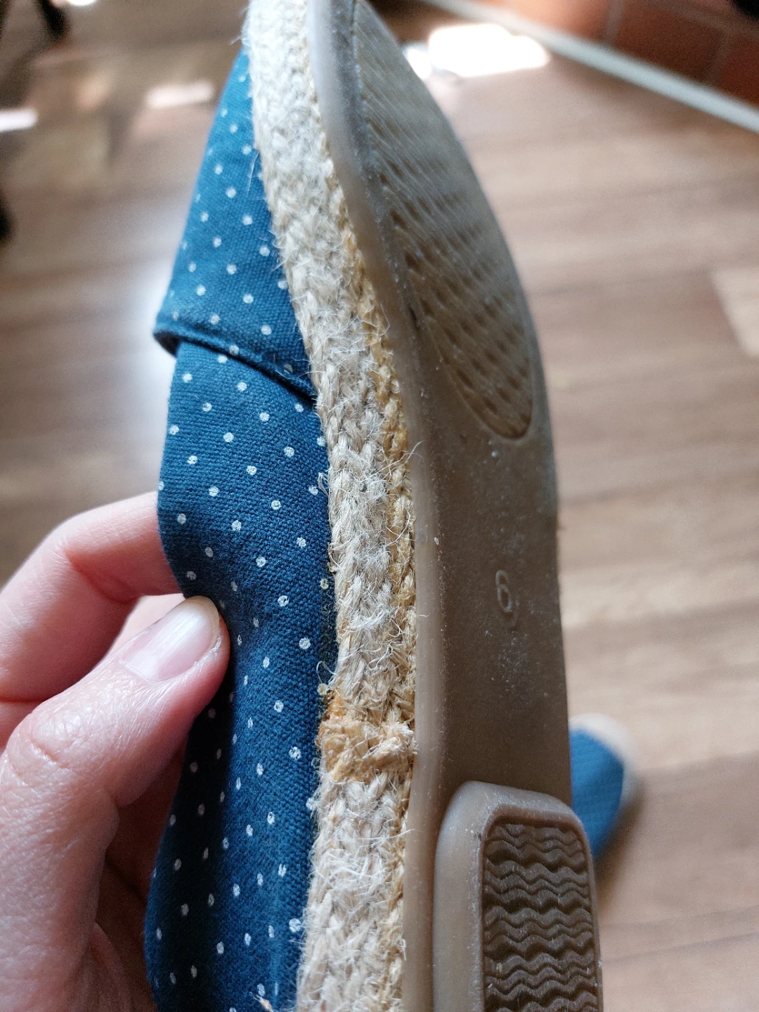 Cute blue polkadot shoes - Size 6 - photo 3
