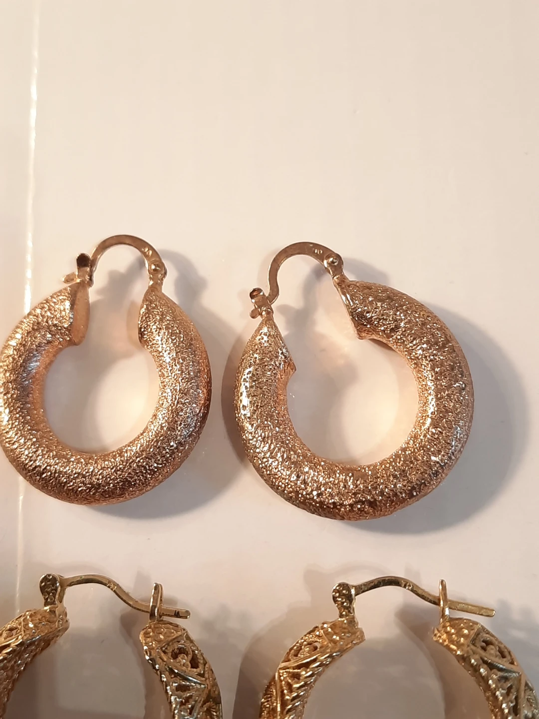 Gold Filigree Hoop Earrings - photo 2