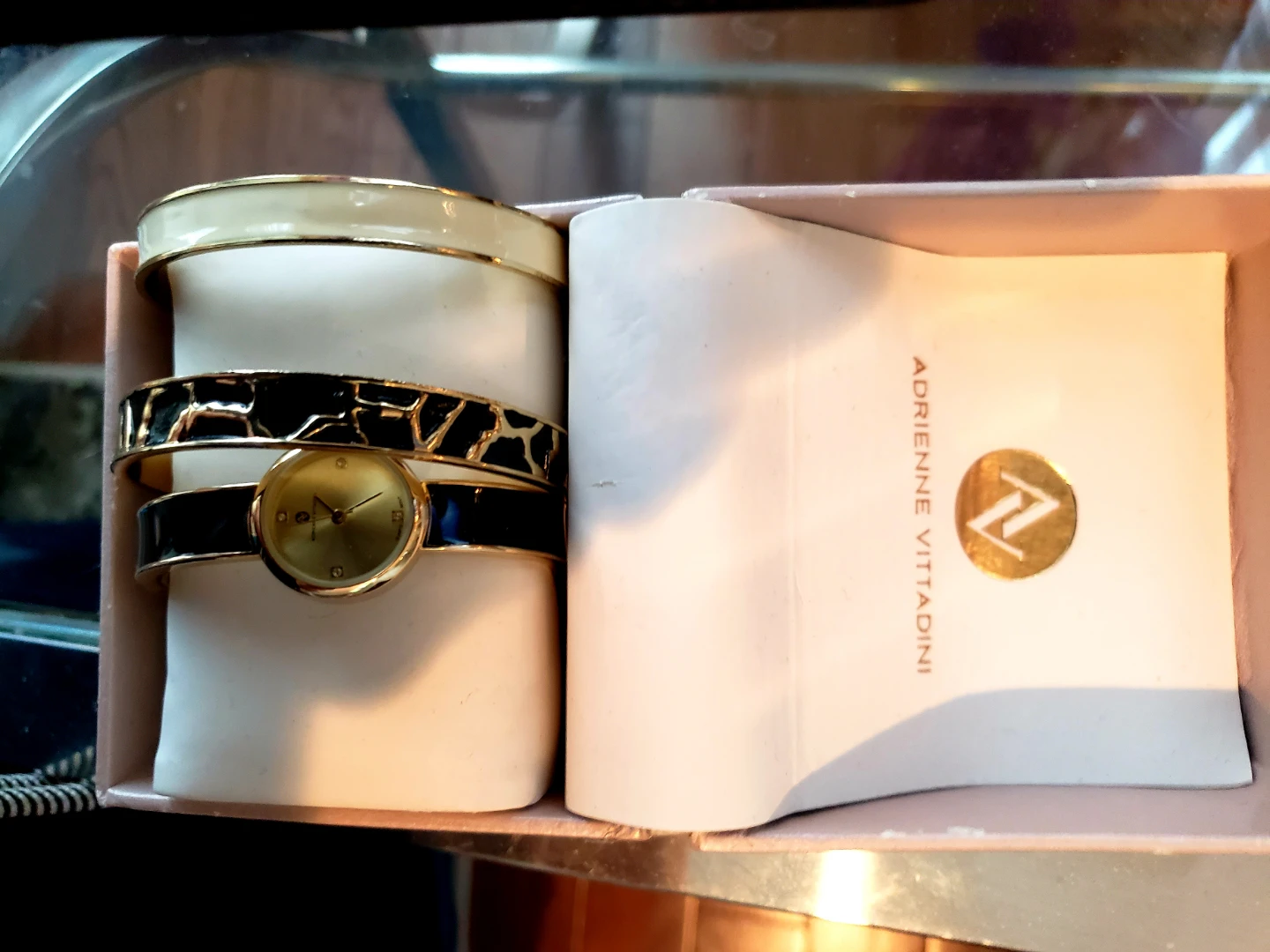 Adrienne Vittadini women's watch and bangle set