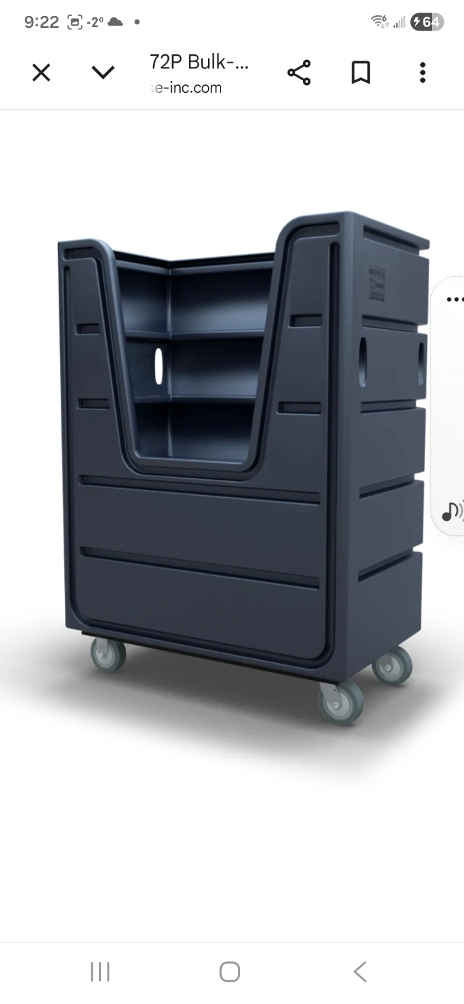 Meese 72P Bulk-Trux Laundry Cart