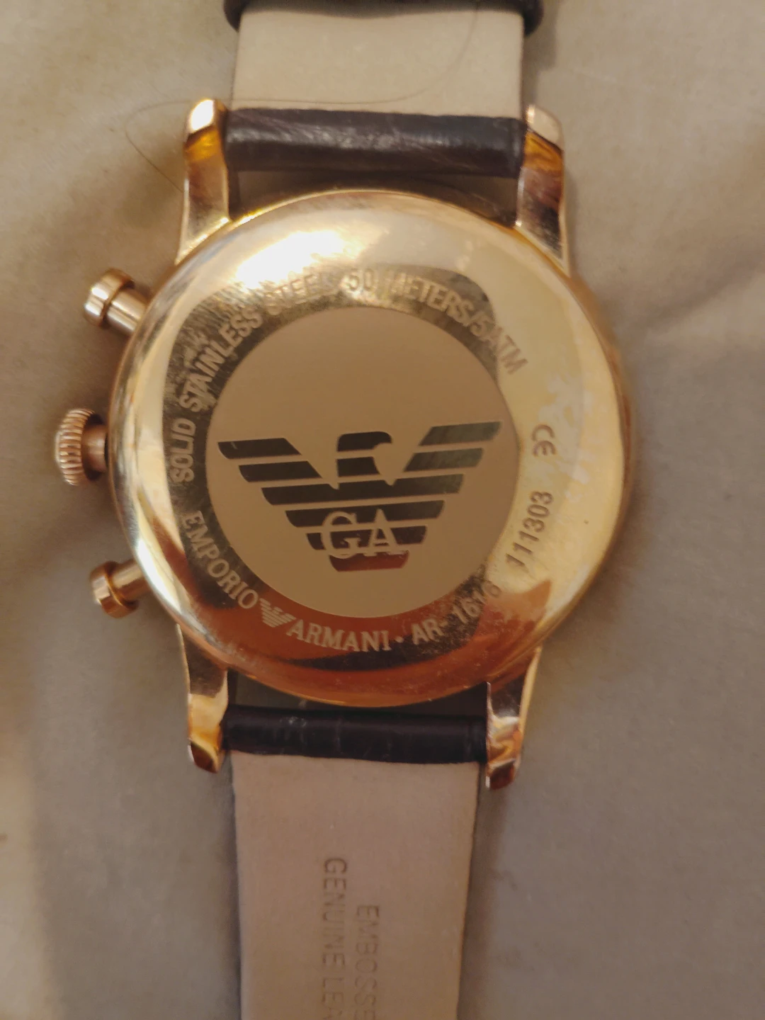 Emporio Armani AR-1606 Men's Watch Gold Tone - photo 4