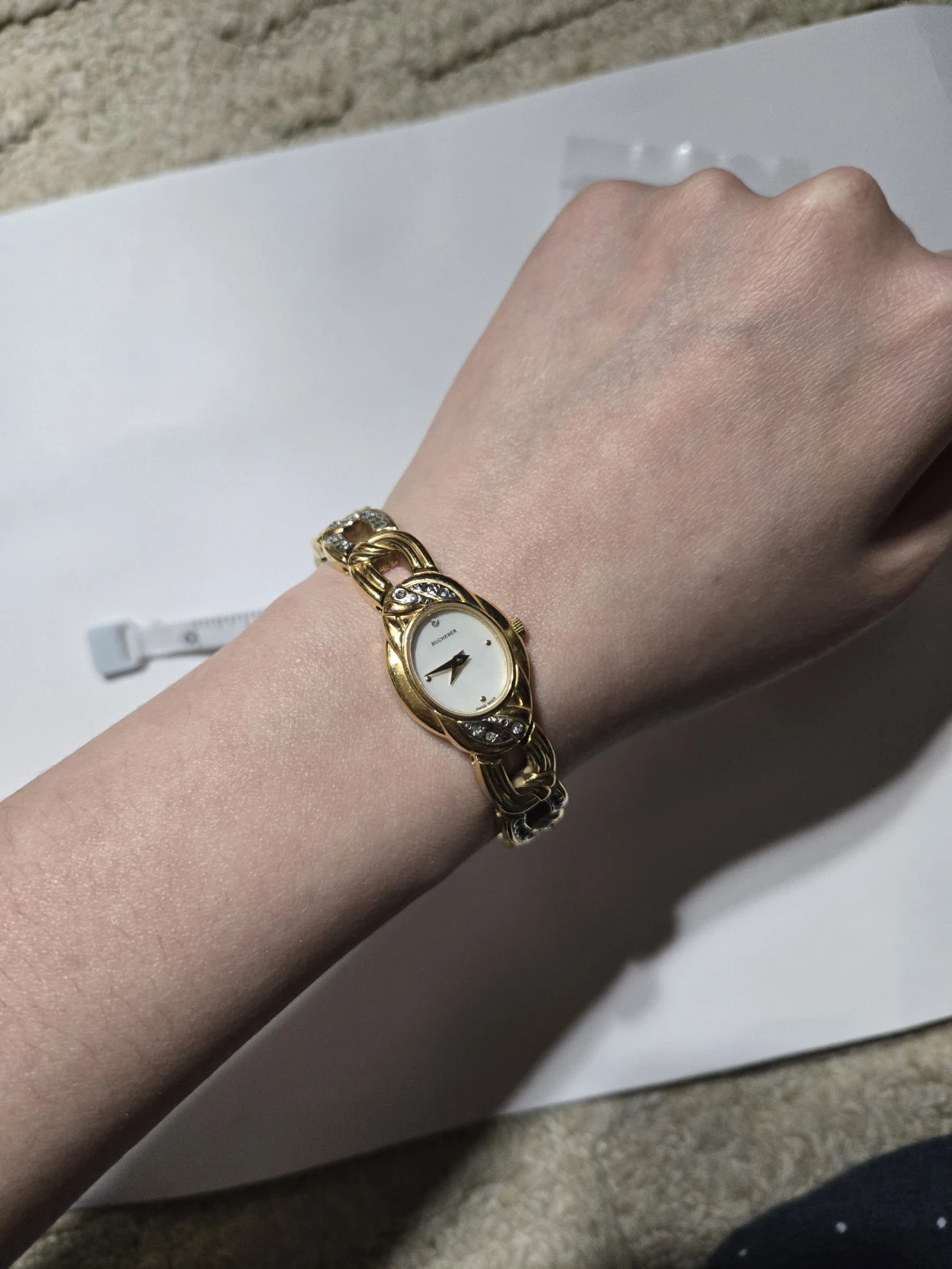 Bucherer Gold Tone Women's Watch with Crystals - photo 3