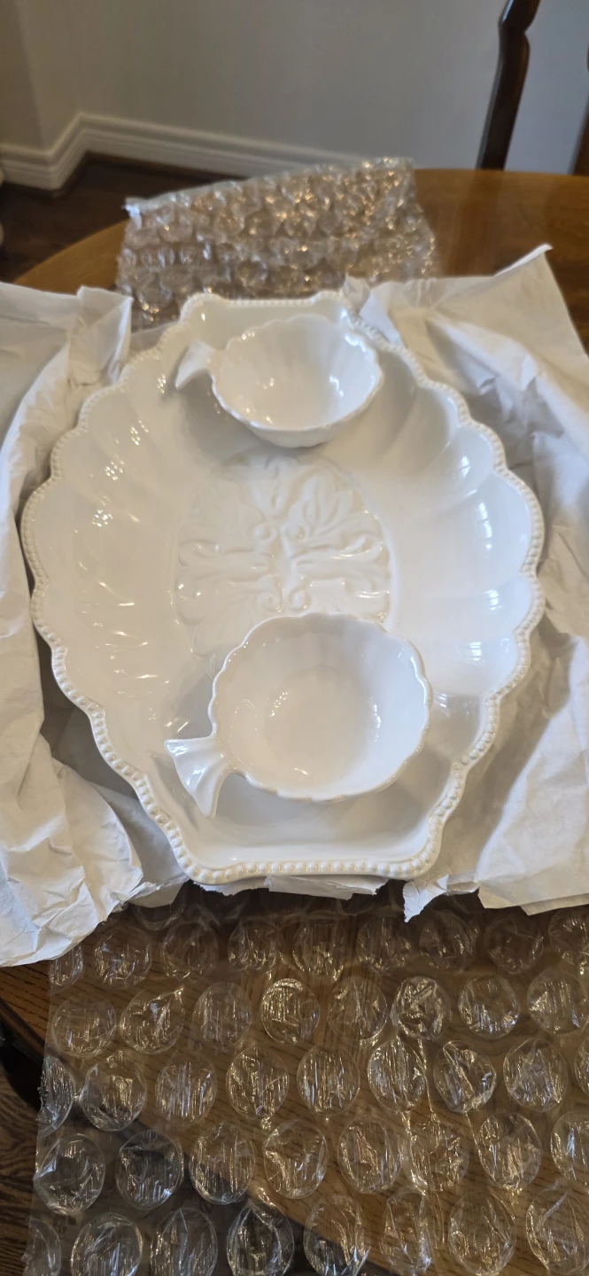 Joshua Maxwell Hampton Studio Serving Platter with Dip Bowls