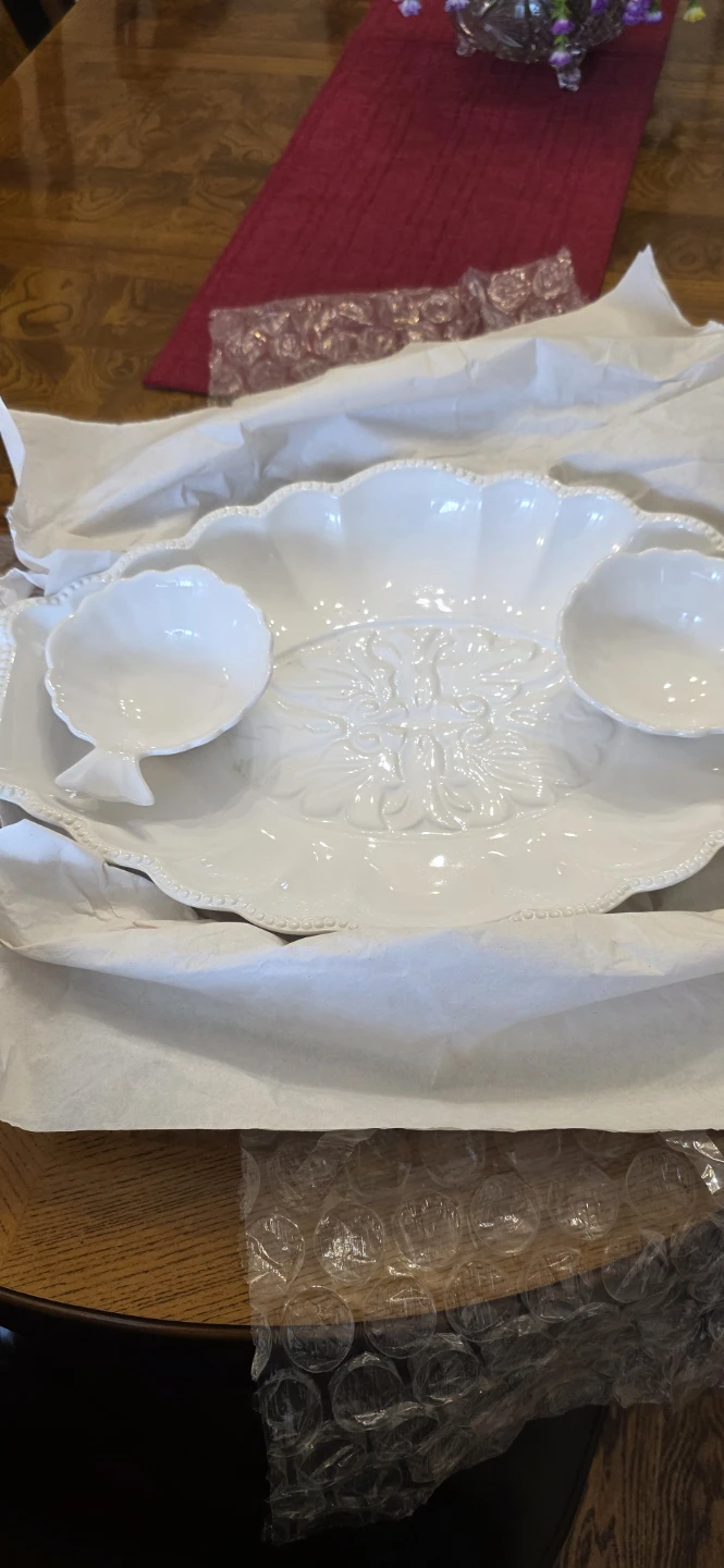 Joshua Maxwell Hampton Studio Serving Platter with Dip Bowls - photo 2