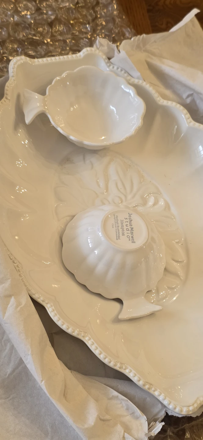 Joshua Maxwell Hampton Studio Serving Platter with Dip Bowls - photo 4