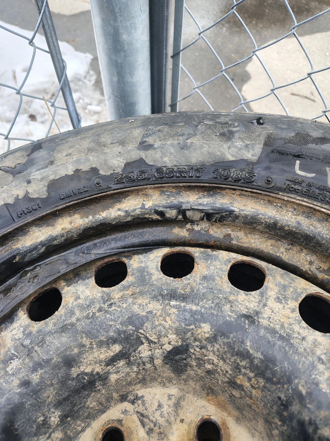 Set of 4 M&S Tires with Rims - photo 2