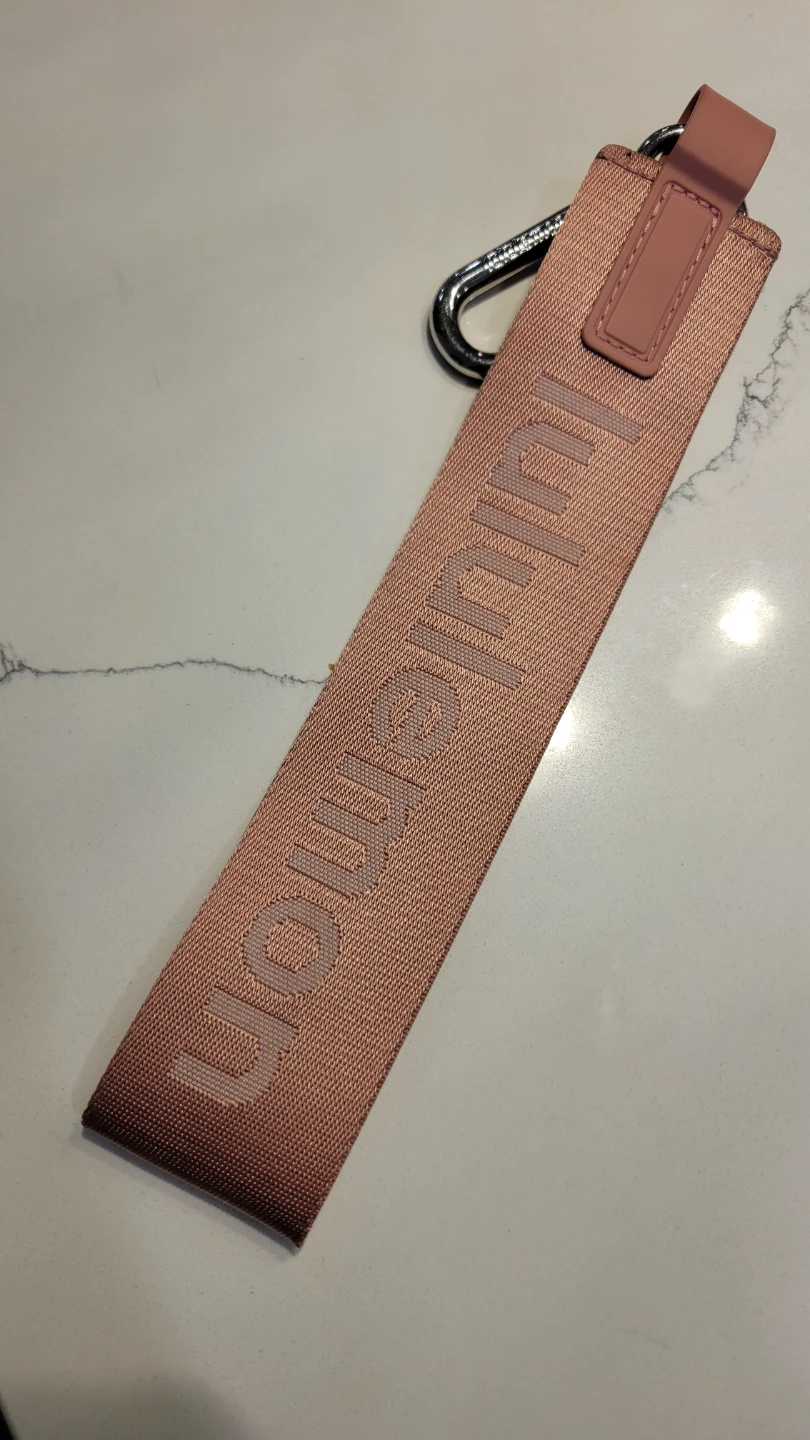 Lululemon Never Lost Keychain Rose Gold