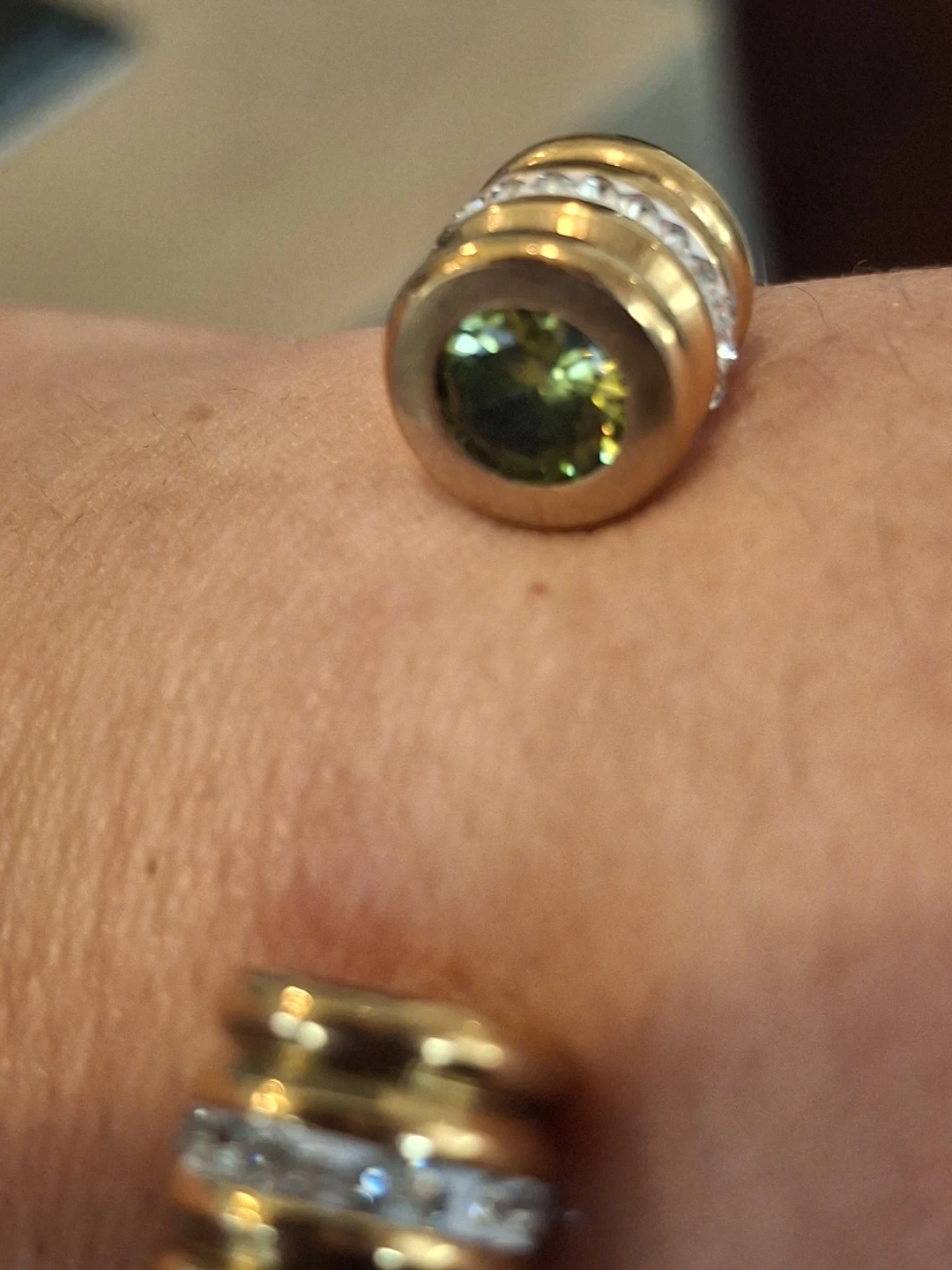 Bracelet with Peridot & Diamonds - photo 3