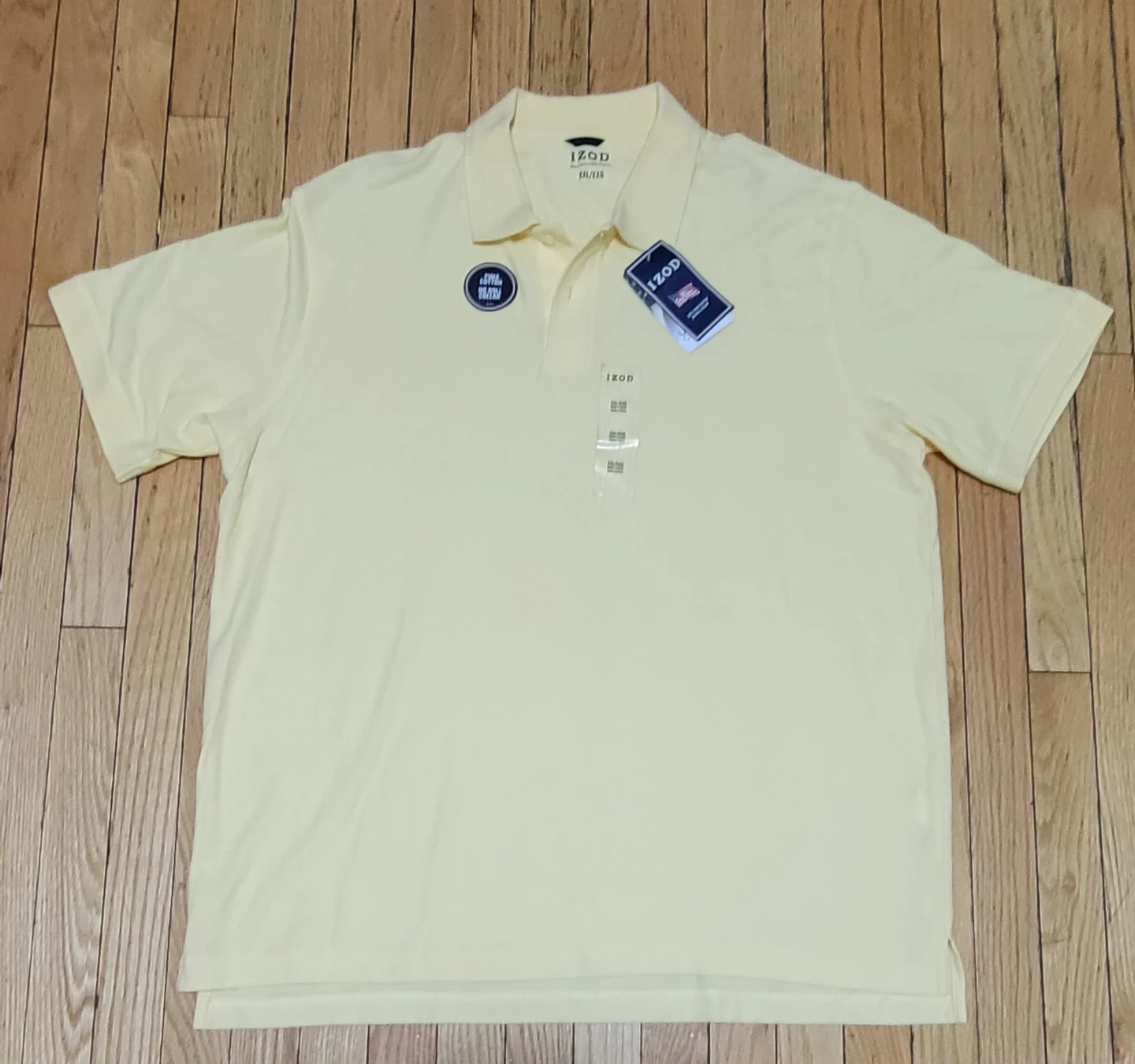 IZOD Men's Yellow Pima Cotton Polo Shirt - XXL/XXG
