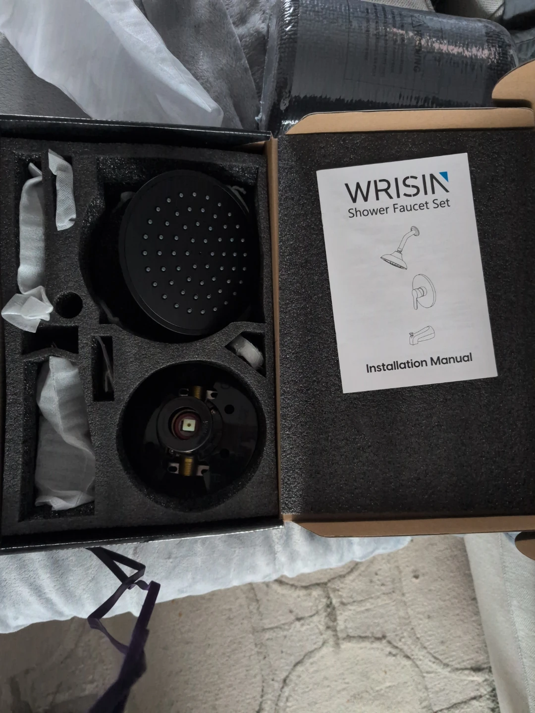 New WRISIN Shower Faucet Set Matte Black - photo 3