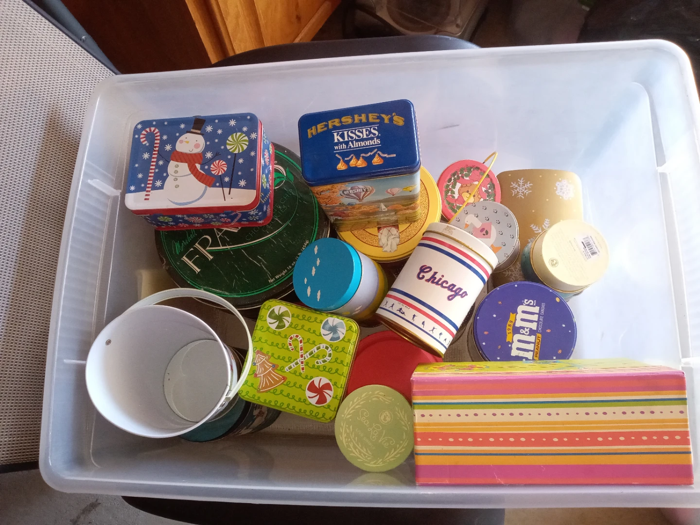 50 cents each, Assorted Holiday Themed Tins - photo 2