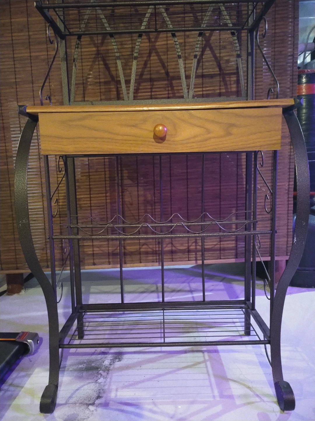 Baker's Rack with Drawer and Wine Holder - photo 2