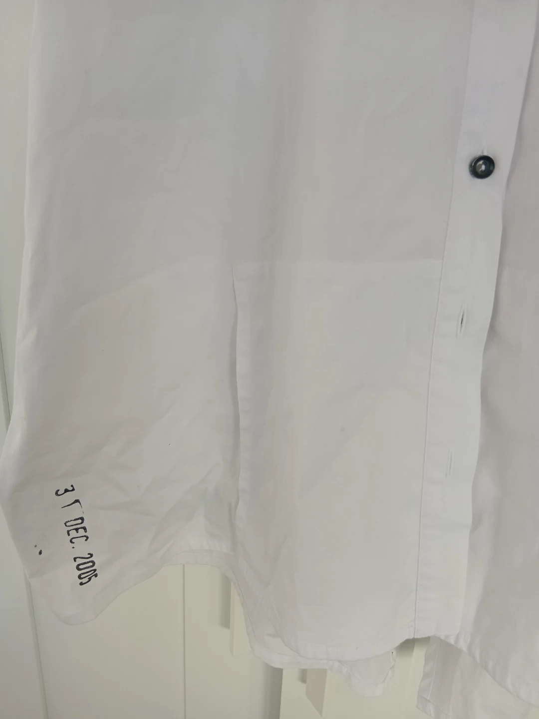 White Long Sleeve Shirt with Buttons - photo 2