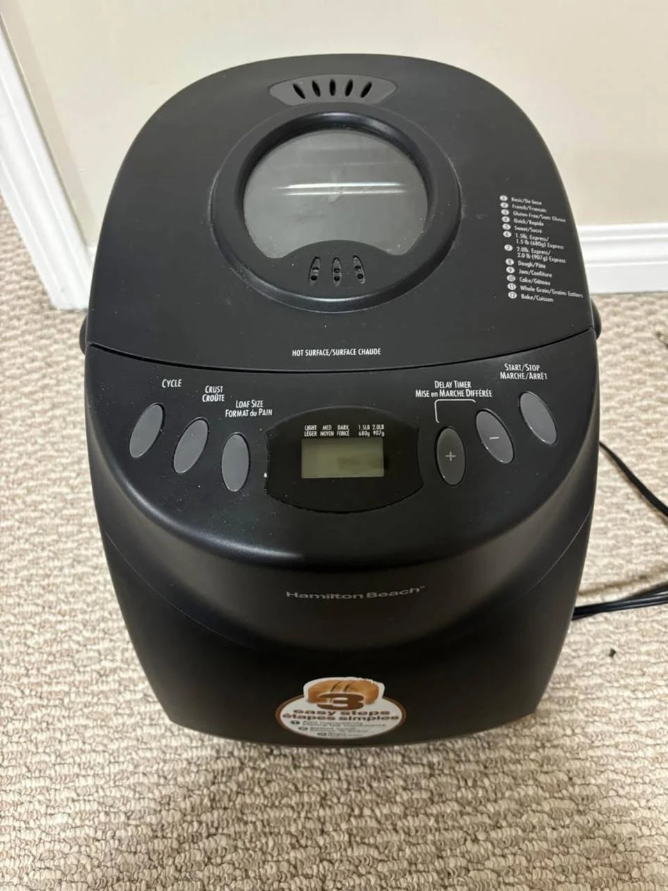 Hamilton Beach Bread Maker – 12 Settings + Digital Display!