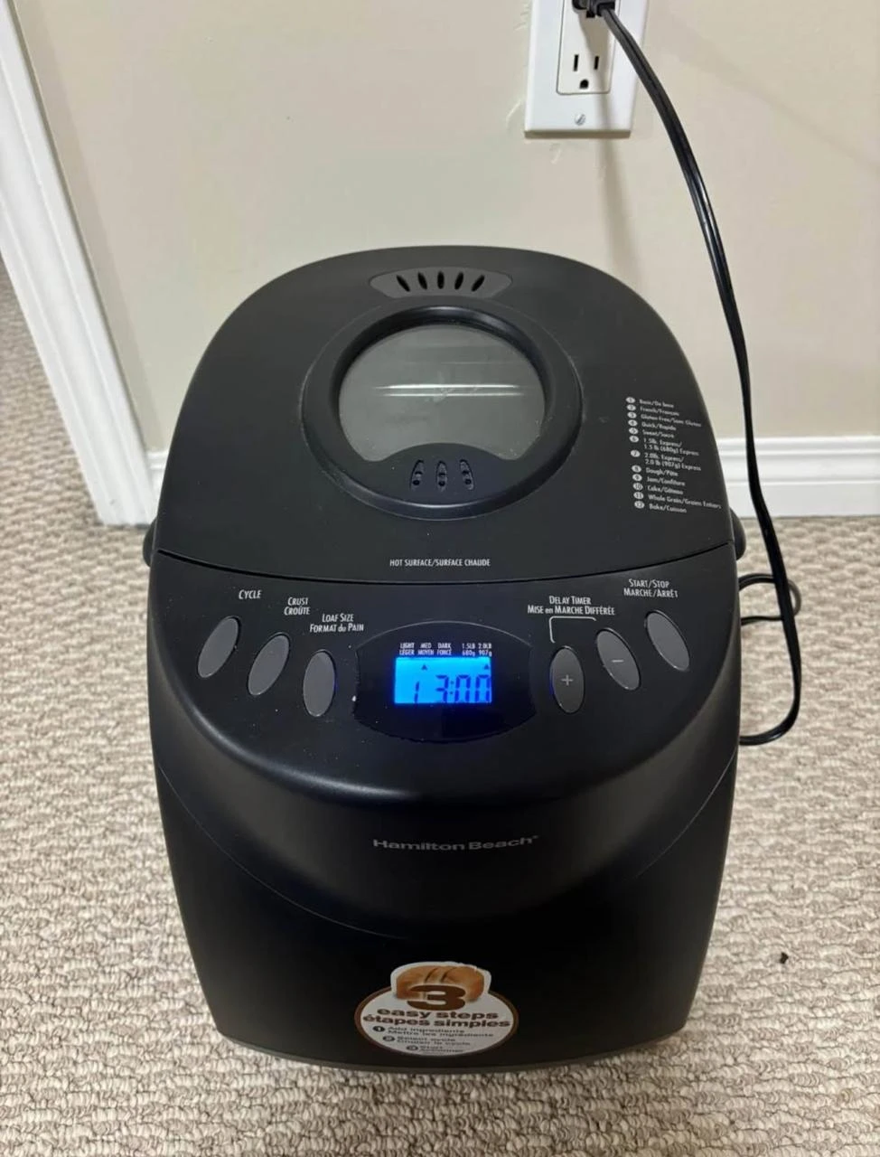 Hamilton Beach Bread Maker – 12 Settings + Digital Display! - photo 2
