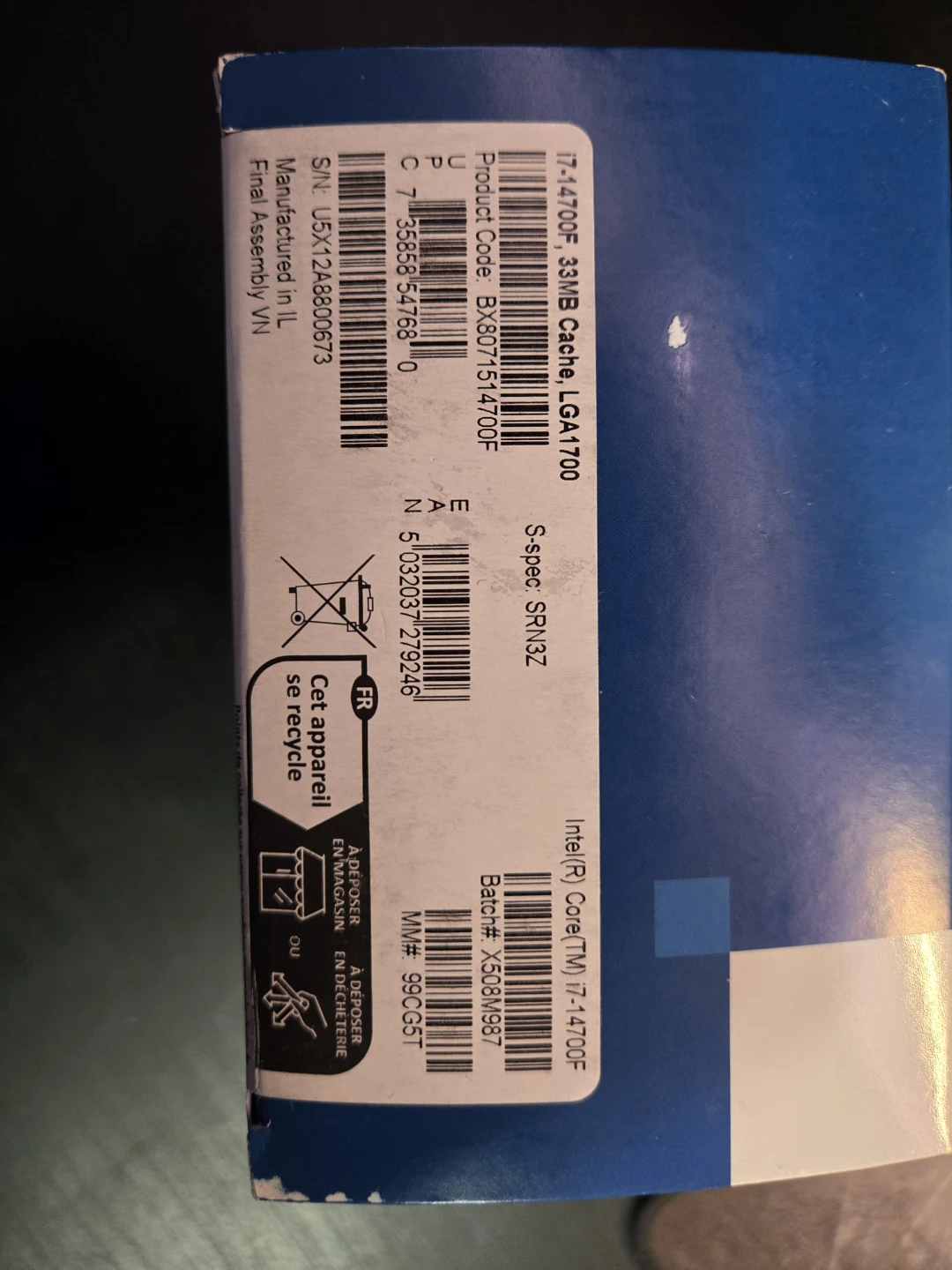 Intel Core i7-14700F CPU - photo 3