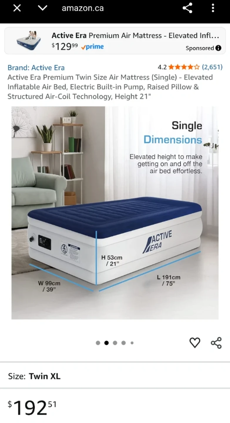 Active Era Twin XL Premium Air Mattress - photo 4