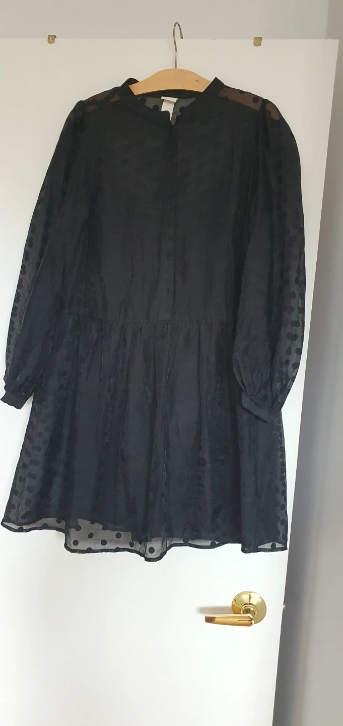 H&M Black Polka Dot Dress Size Medium