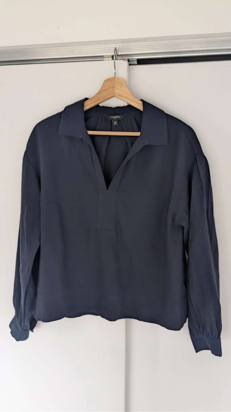 Banana Republic Navy Blue Collared Shirt - Size M
