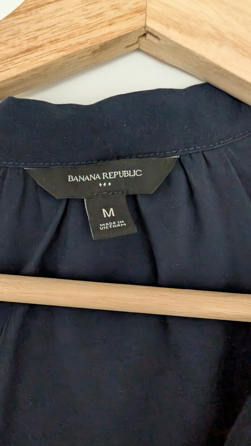 Banana Republic Navy Blue Collared Shirt - Size M - photo 2