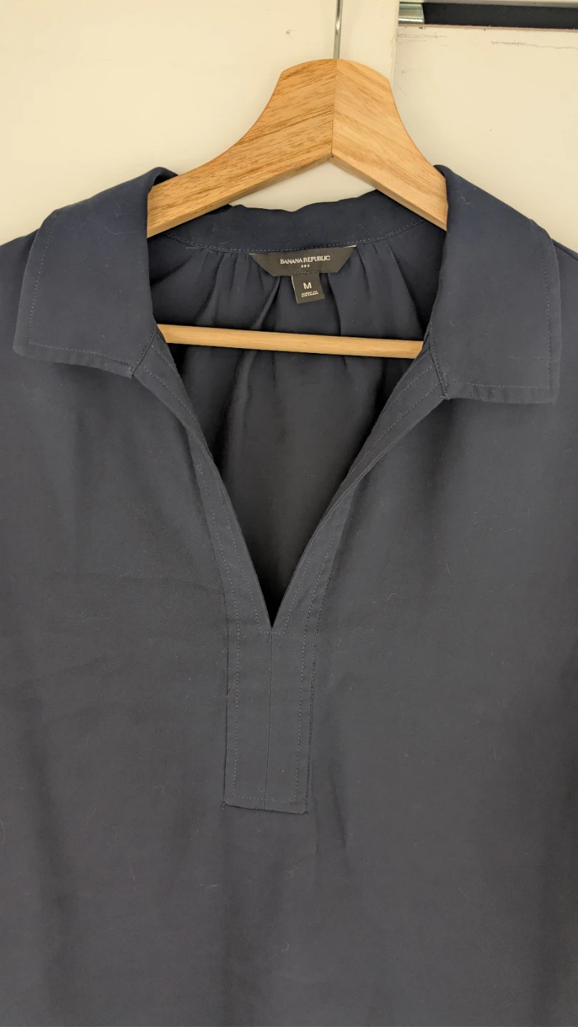 Banana Republic Navy Blue Collared Shirt - Size M - photo 3