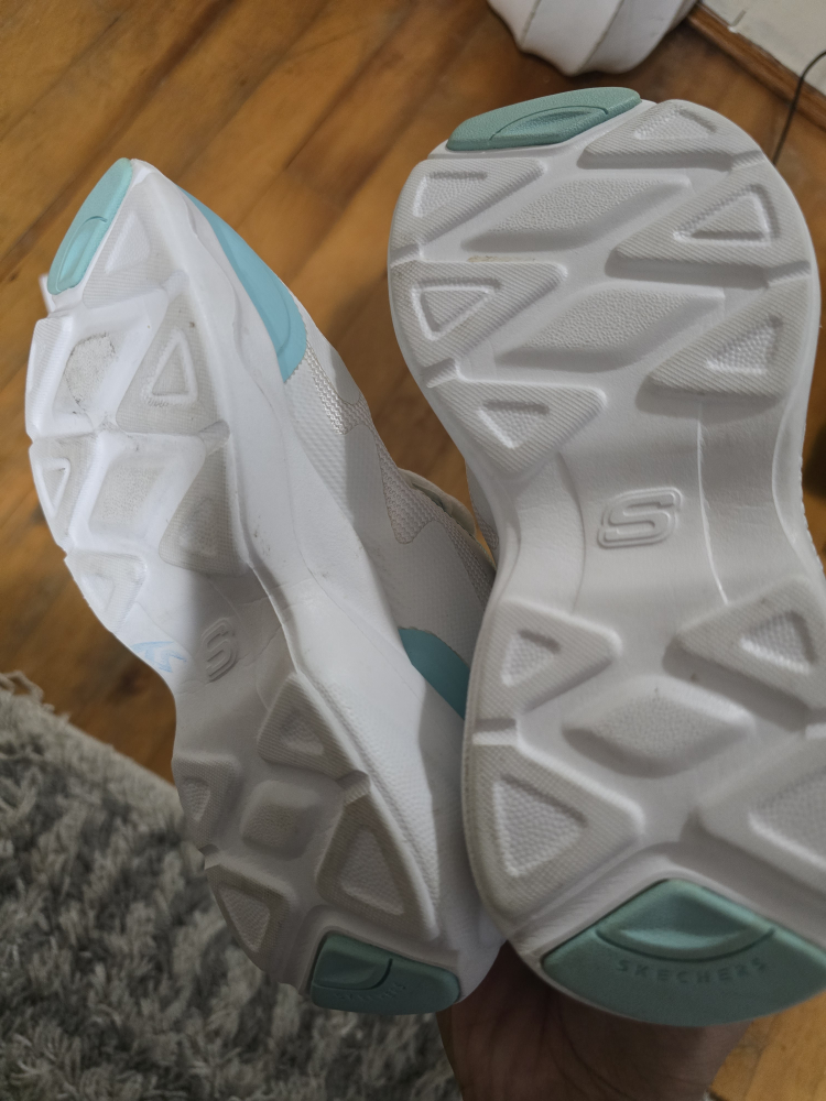Skechers White & Teal Sneakers - photo 4