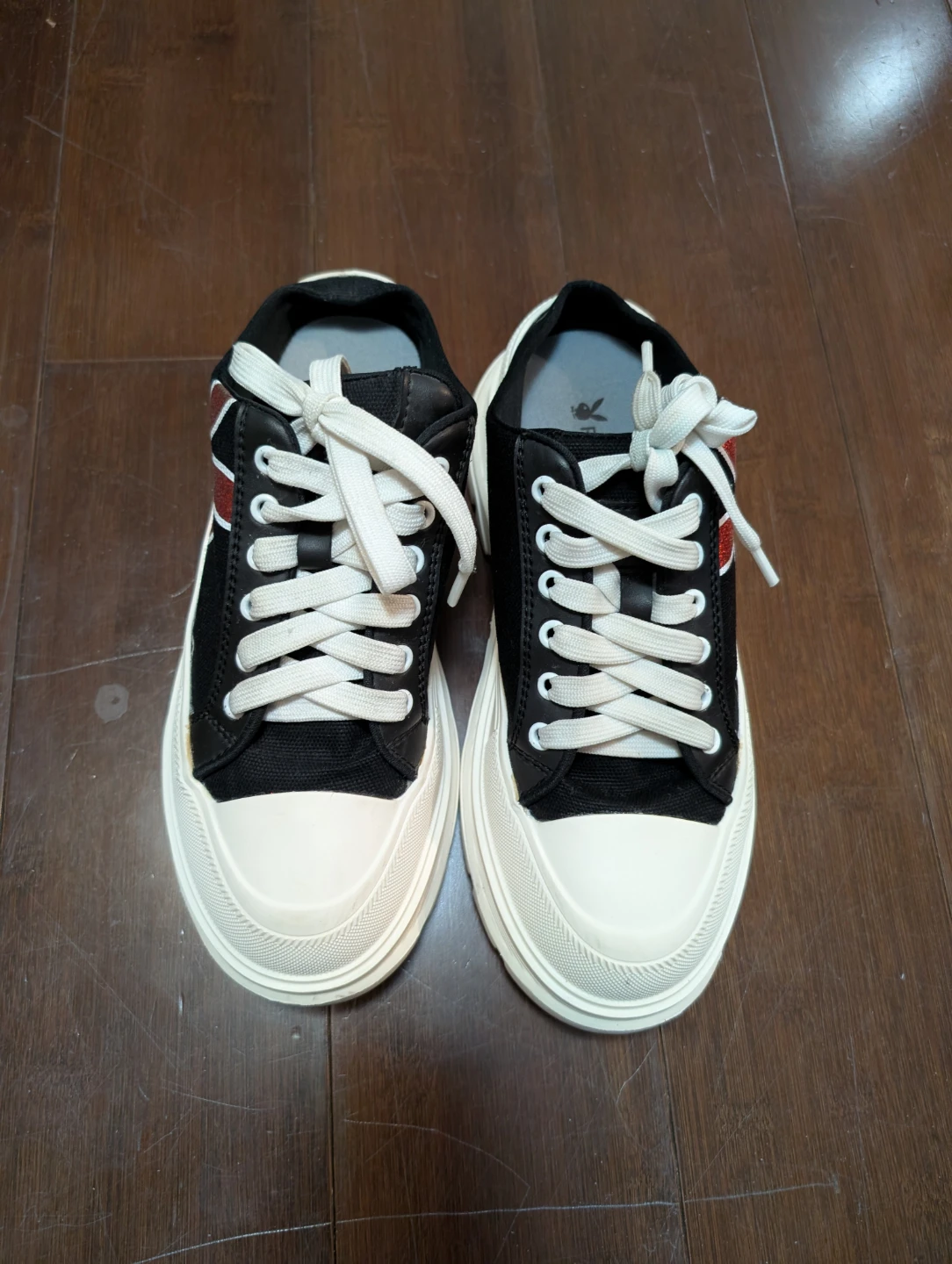 Playboy Black and White Platform Sneakers Size 38 - photo 2