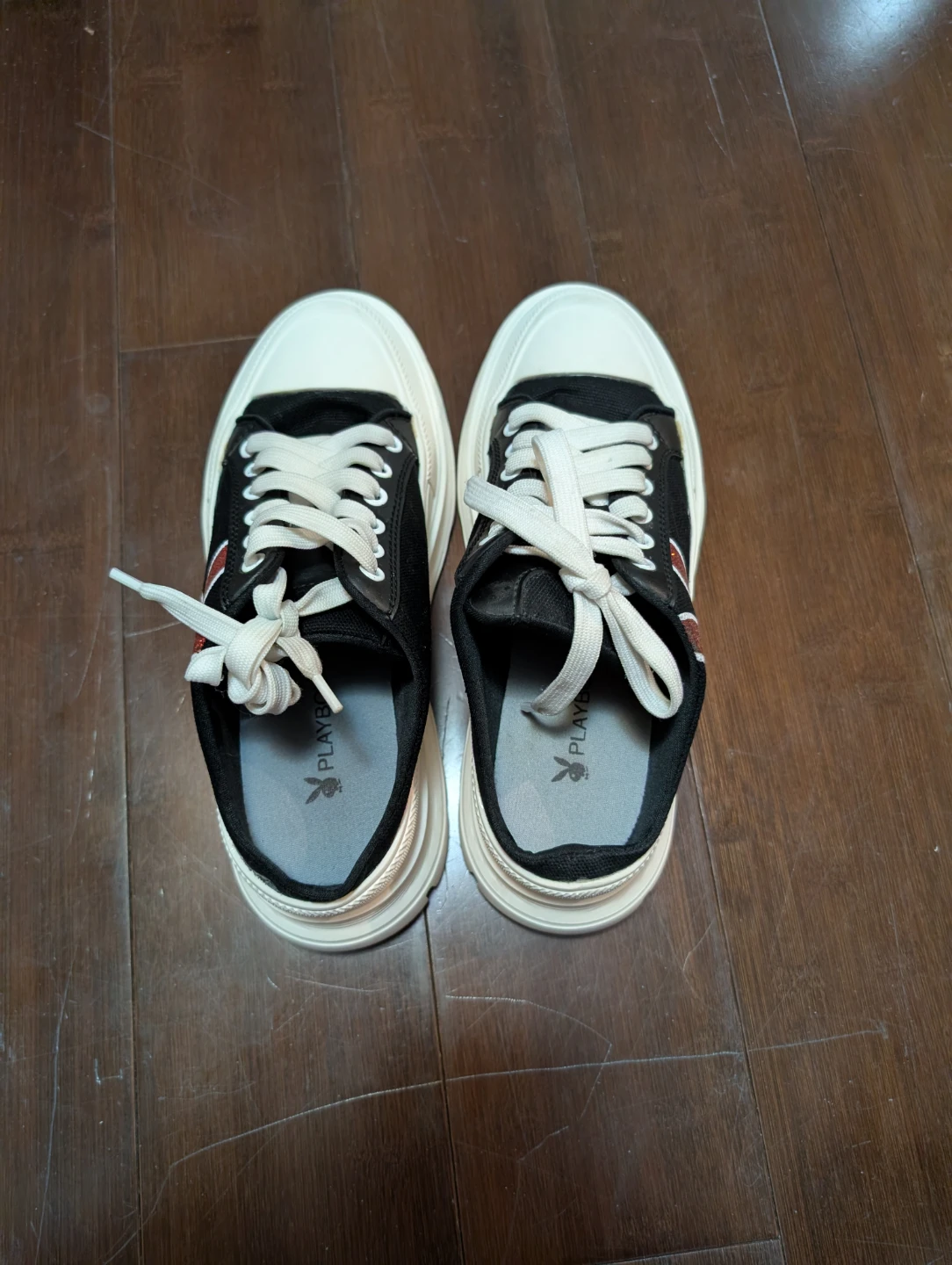 Playboy Black and White Platform Sneakers Size 38 - photo 3