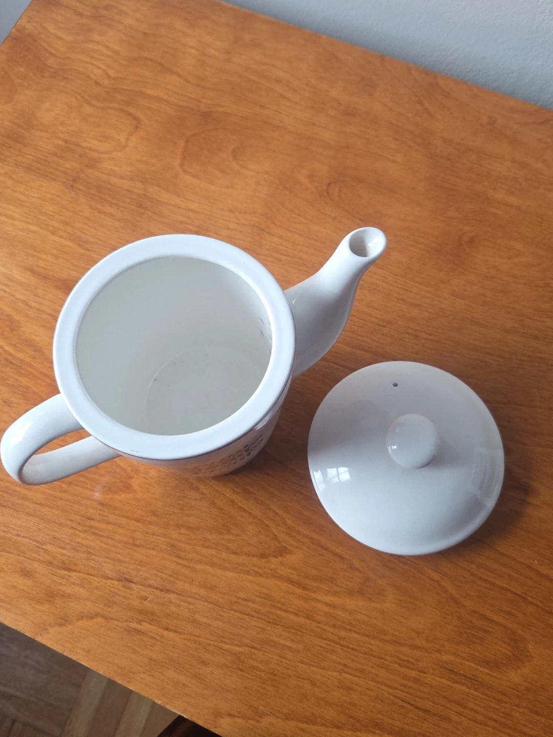 Antique Tim Hortons White Ceramic Teapot - photo 2