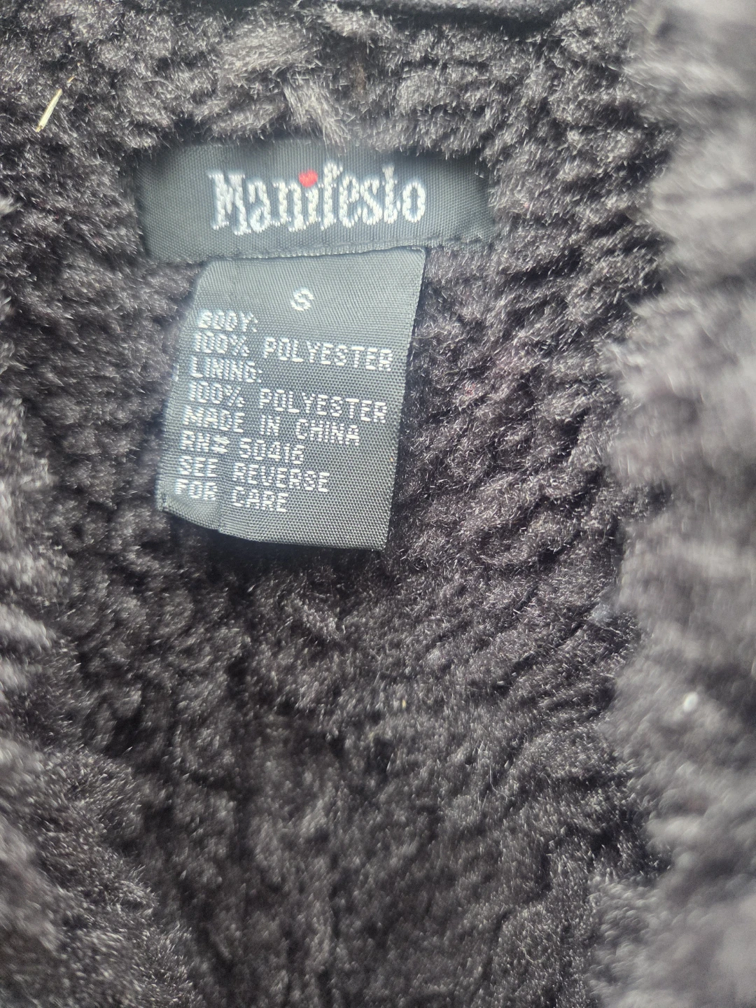 Manifesto Black Faux Suede & Sherpa Lined Jacket - photo 4