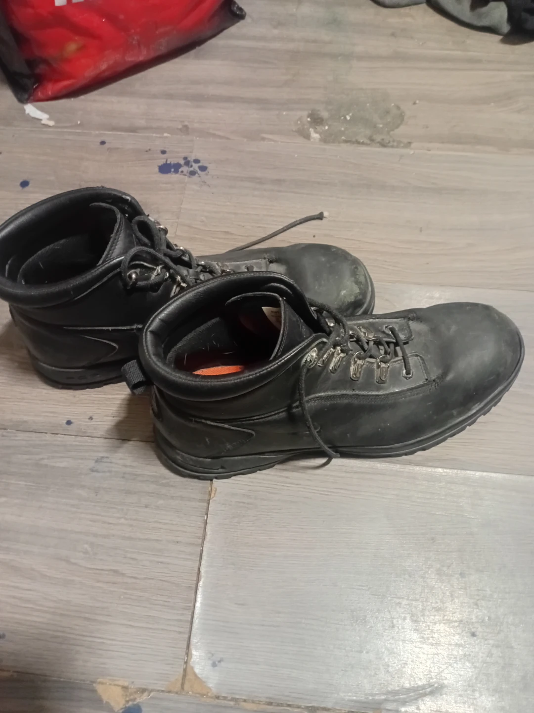 Black Work Boots Size 14