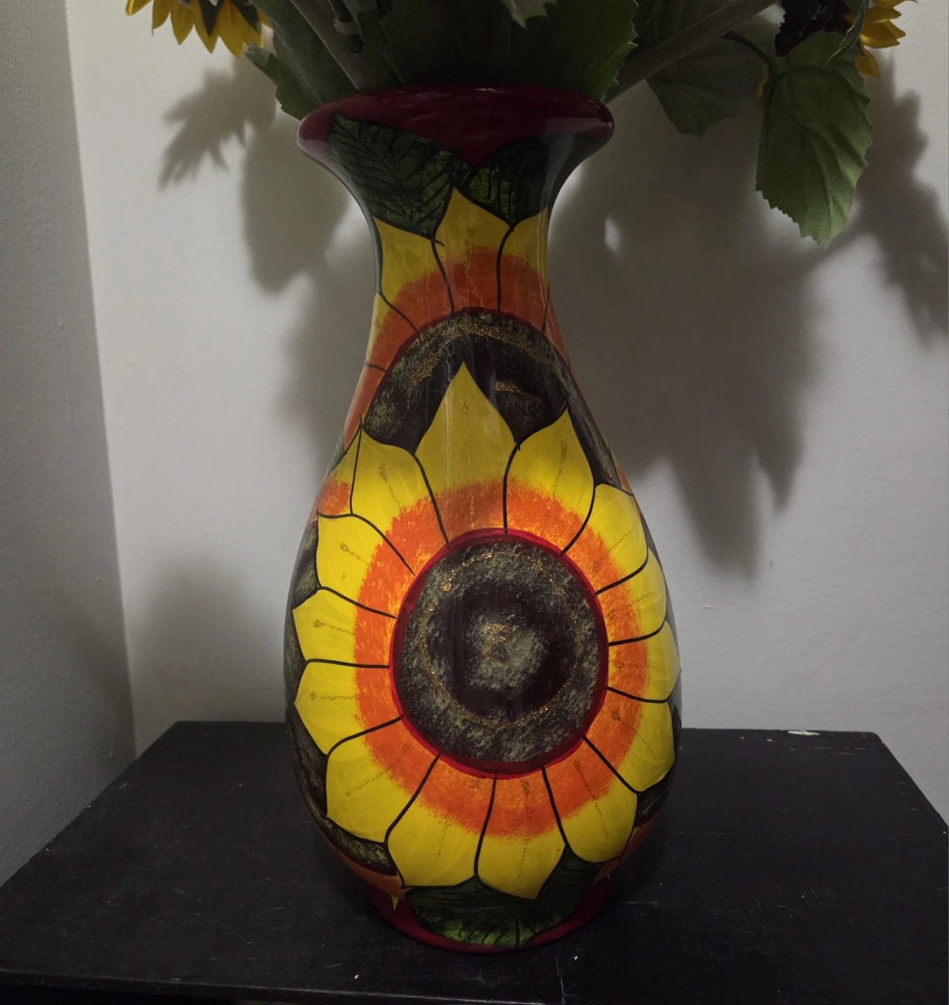 Hand-Painted Ceramic Vase with Sunflower Design - photo 4