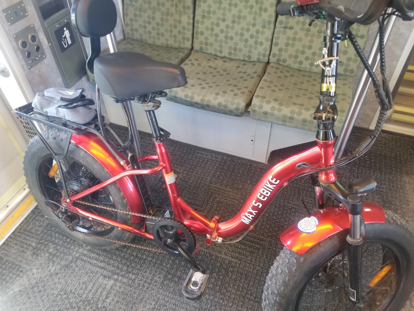 Max S Ebike Red Fat Tire Electric Bicycle