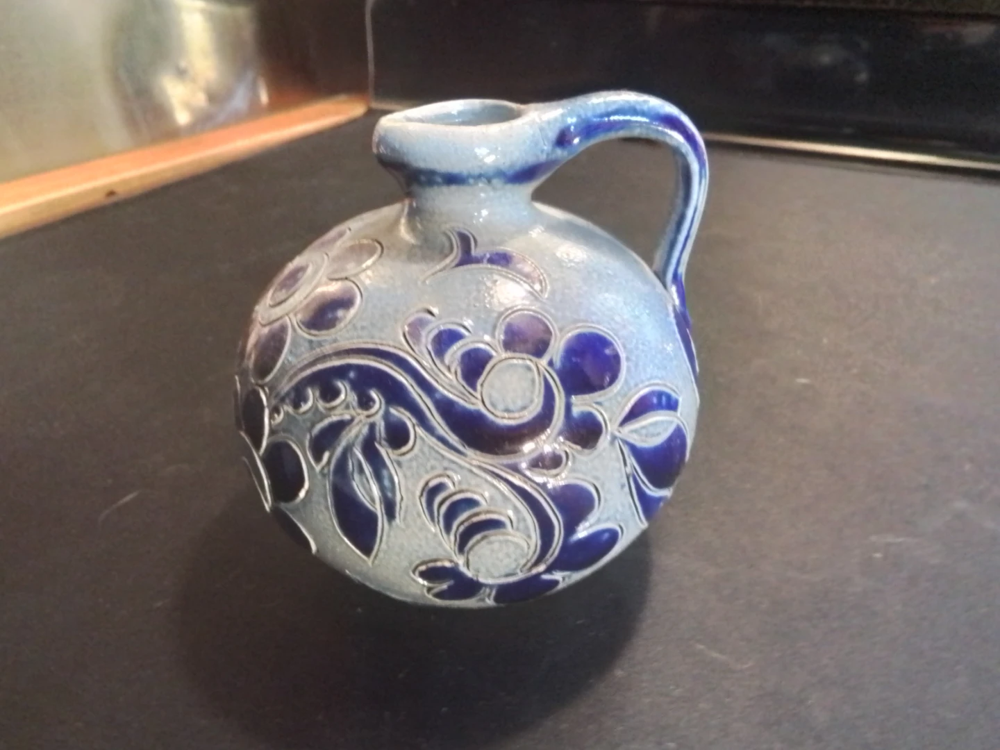 Schilz blue floral ceramic jug