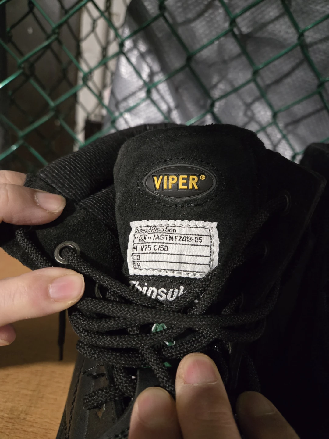 Viper Black Work Boots Size W7.5 - photo 3
