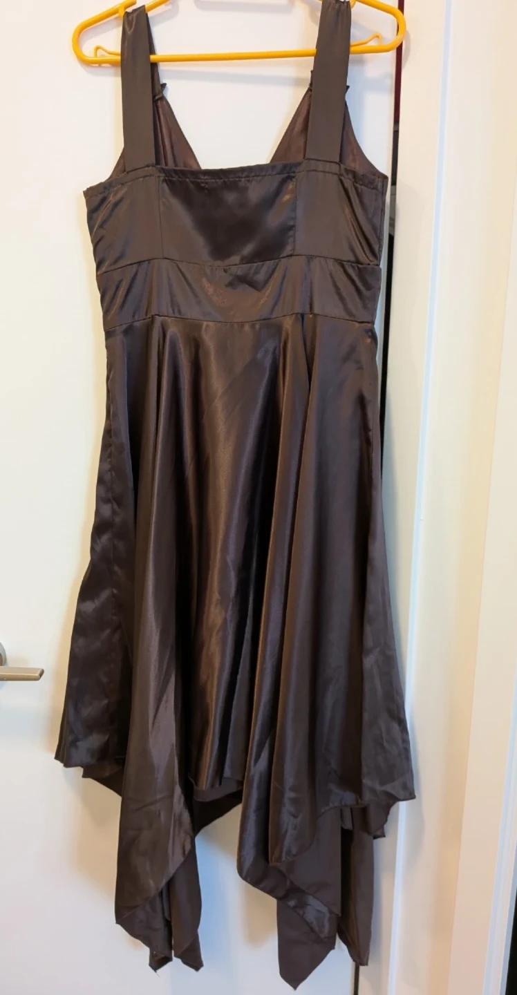 Mikado Women's Brown Satin Party Dress - Size S - photo 4