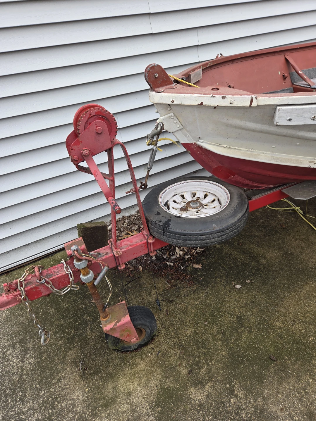 aluminum fishing boat on trailer