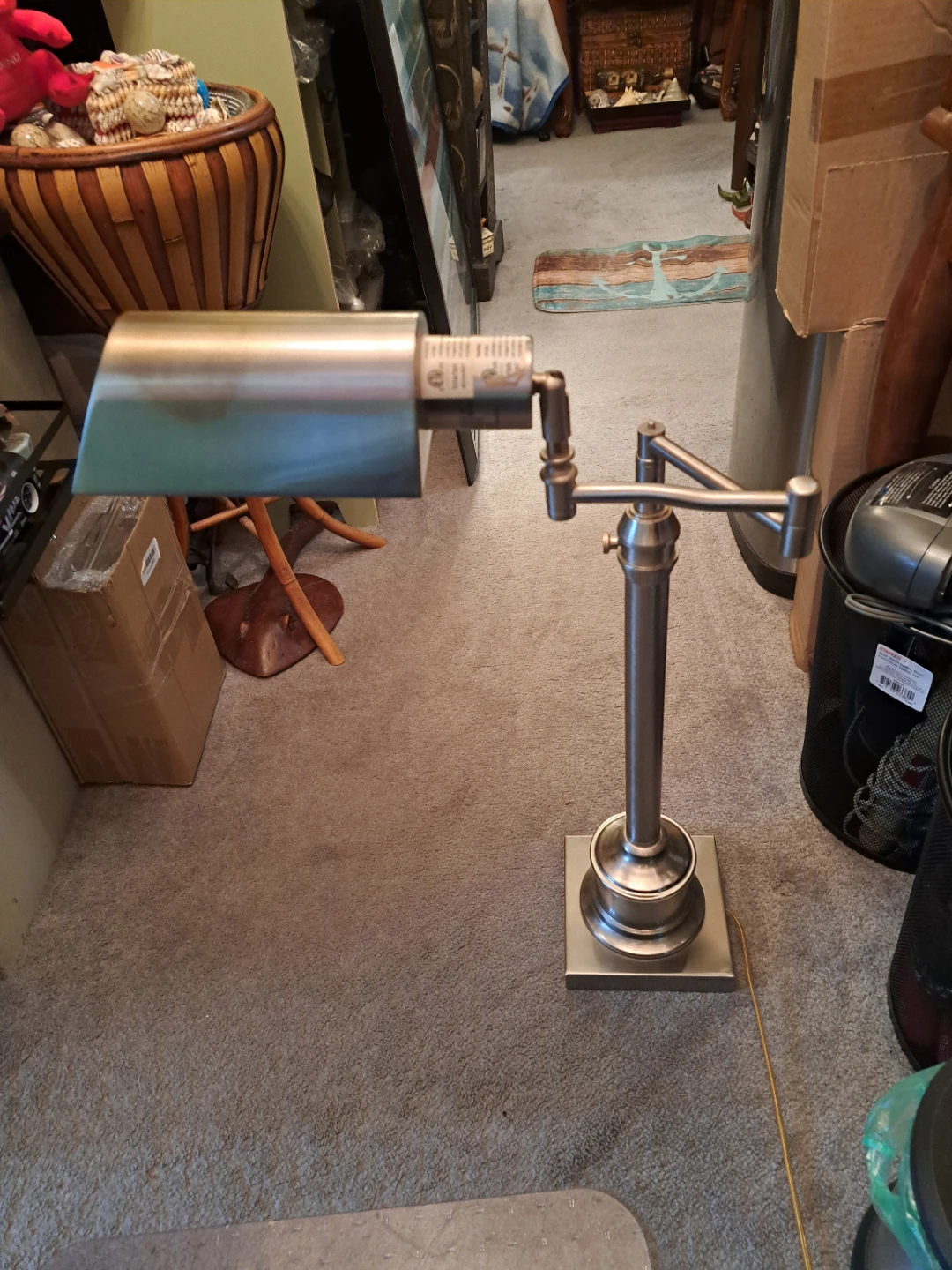 Adjustable Silver Desk Lamp