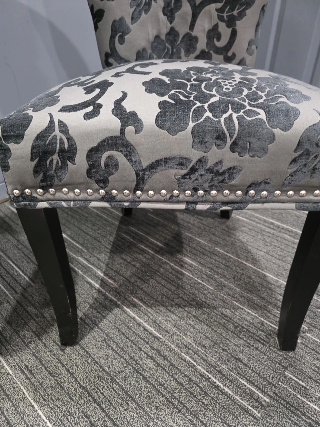 Patterned Accent Chair with Stud Detailing - photo 2