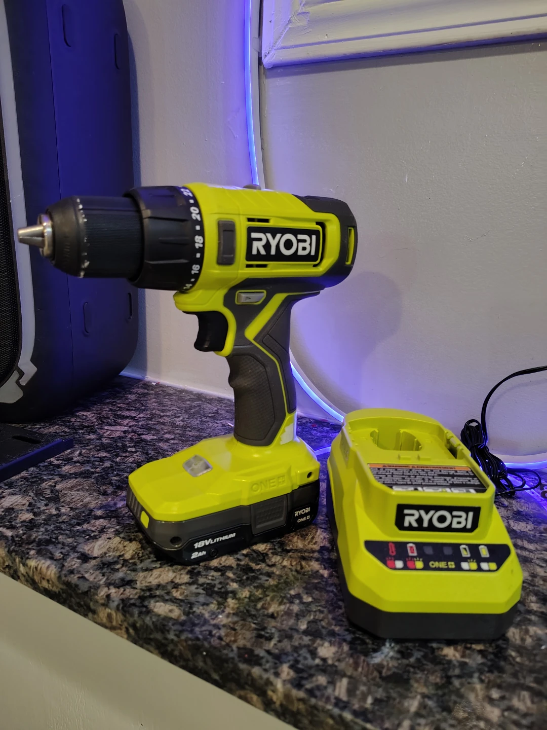 Ryobi 18V ONE+ Lithium-Ion Drill with Charger