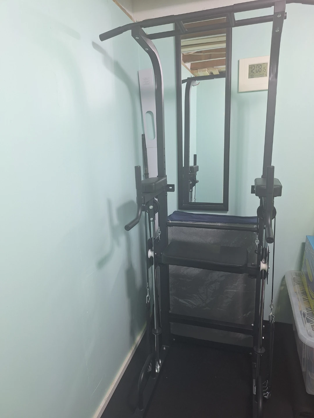 Power Pull Up Bar Tower Dip Station Workout - photo 2
