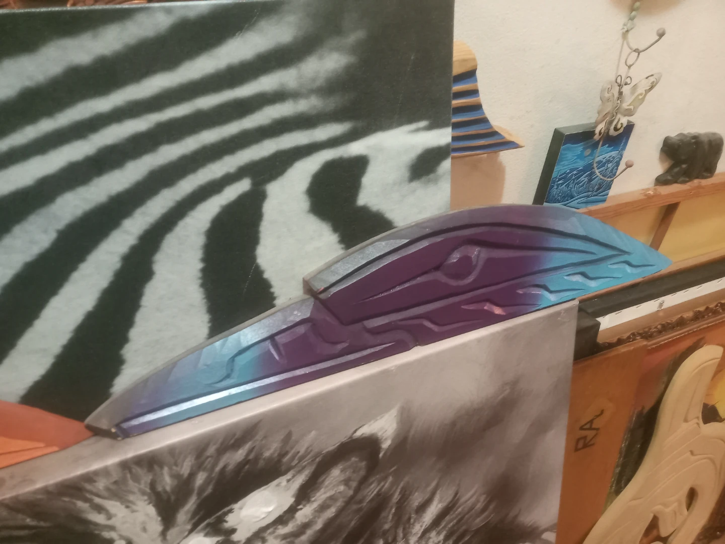 Purple and Blue Decorative Object by Jim Jules