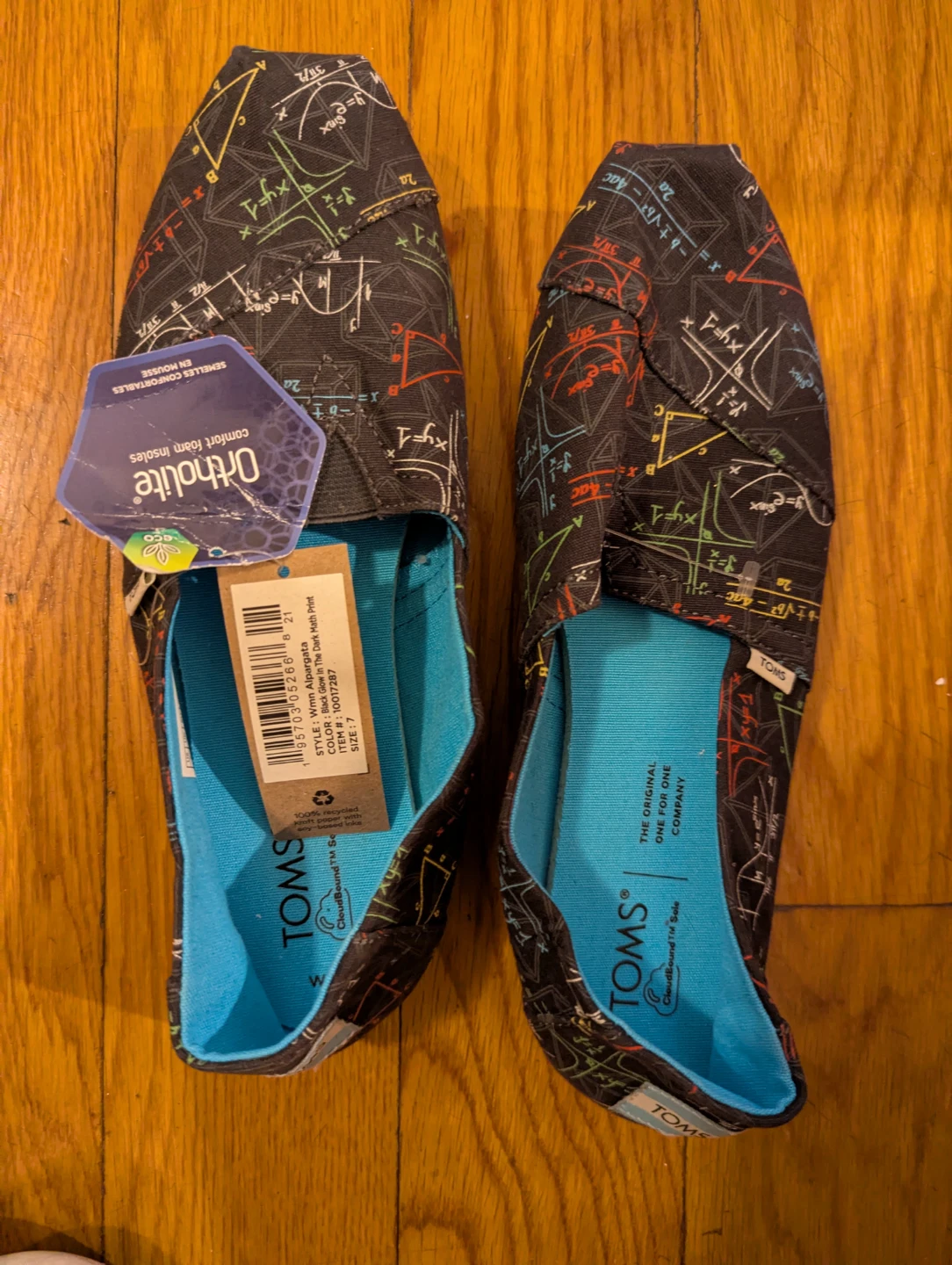 Tom's math shoes