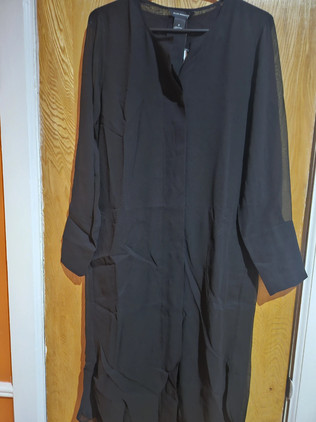 Club Monaco Black Shirt Dress Size 0