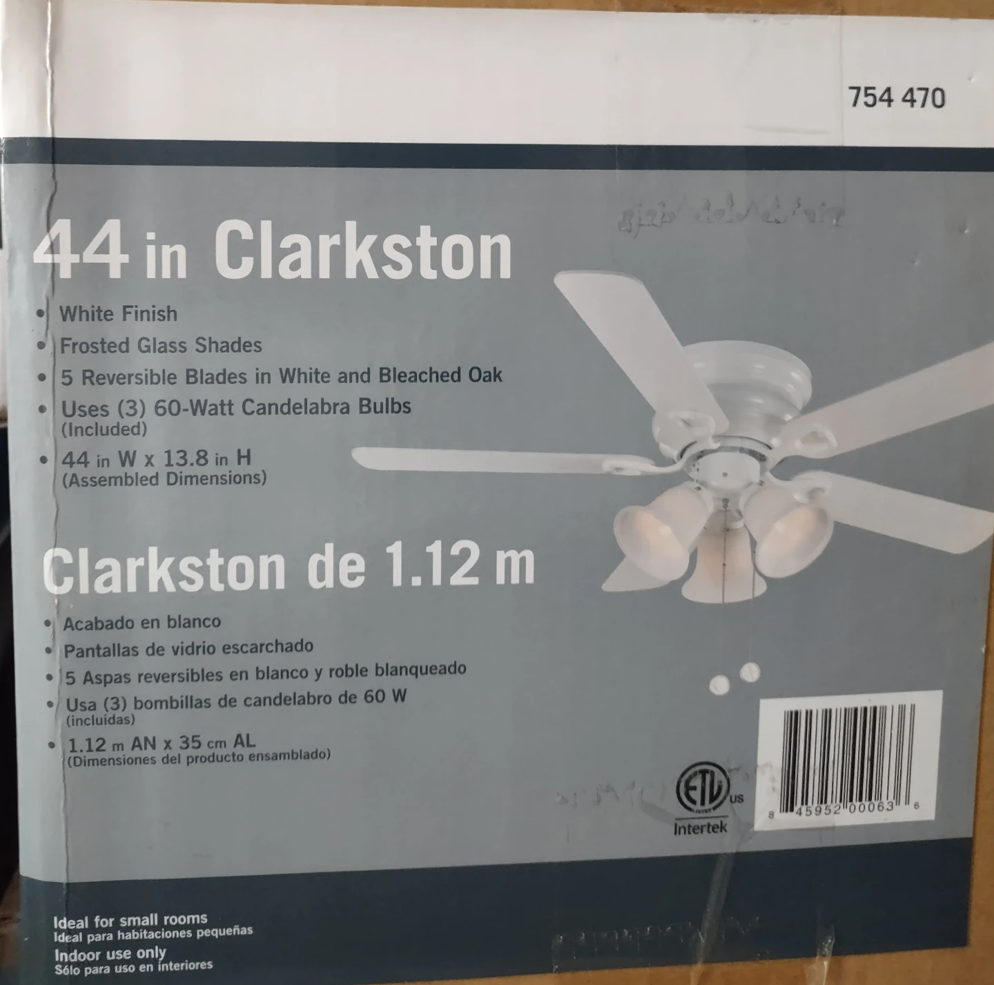 Hampton Bay Clarkston 44 in Ceiling Fan